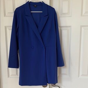 Elegant Blue Women's Blazer Dress/Romper